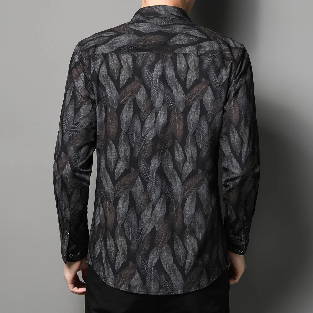 Noir Featherflare Printed Satin Shirt